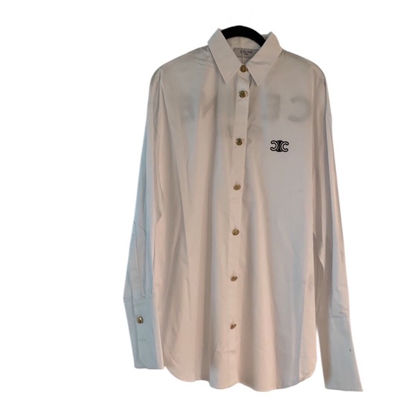 🆕 Celine Women’s Loose Shirt in Cotton Poplin 🆕 - Picture 1 of 10